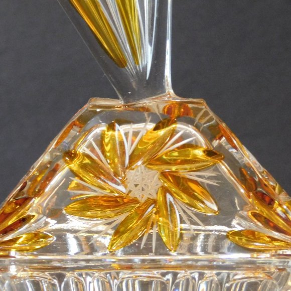 Crystal Amber Trinket Dish Gift - Picture 3 of 4